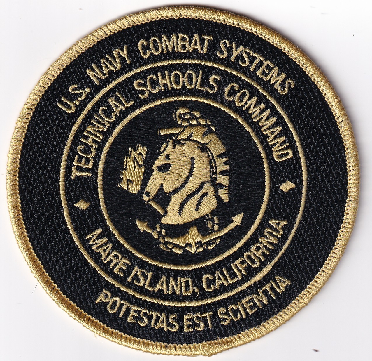 US Navy Combat Command Mare Island CA Technical Schools Command patch USN