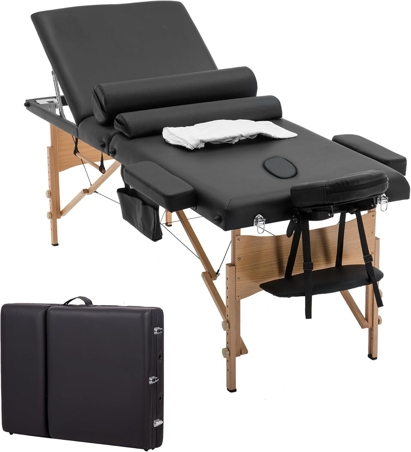 Massage Table 3 Fold Massage Bed Portable Massage Table 28In Wide Lash Spa Bed