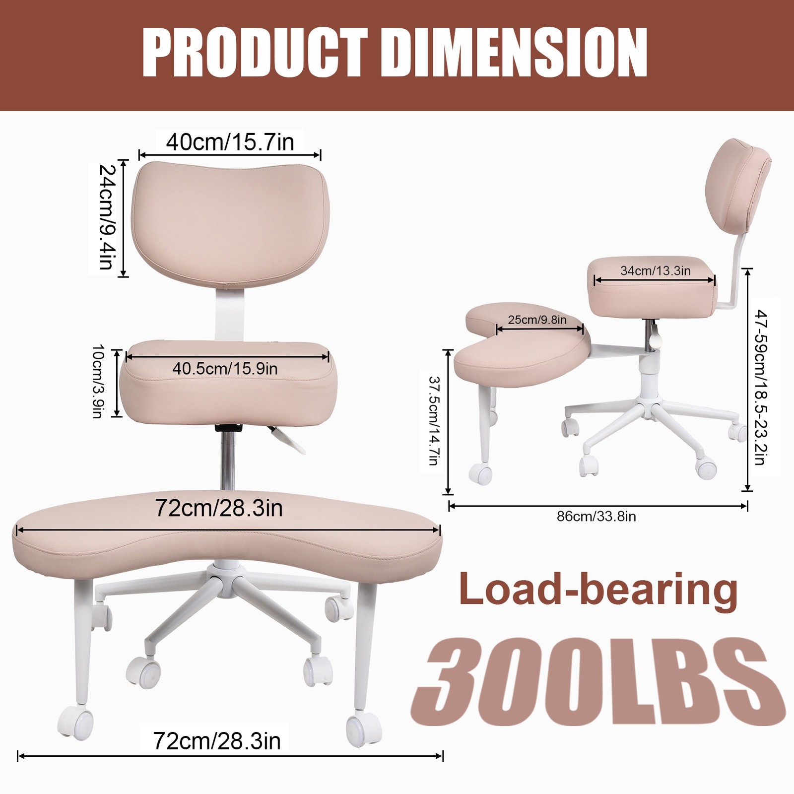 Criss Cross Desk Chair ADHD Meditation Kneeling Yoga Seat Pink