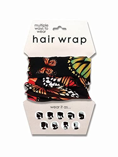 Hair and Face Wraps - Multifunctional Bandanna 1 Count (Pack of 1) Butterflies