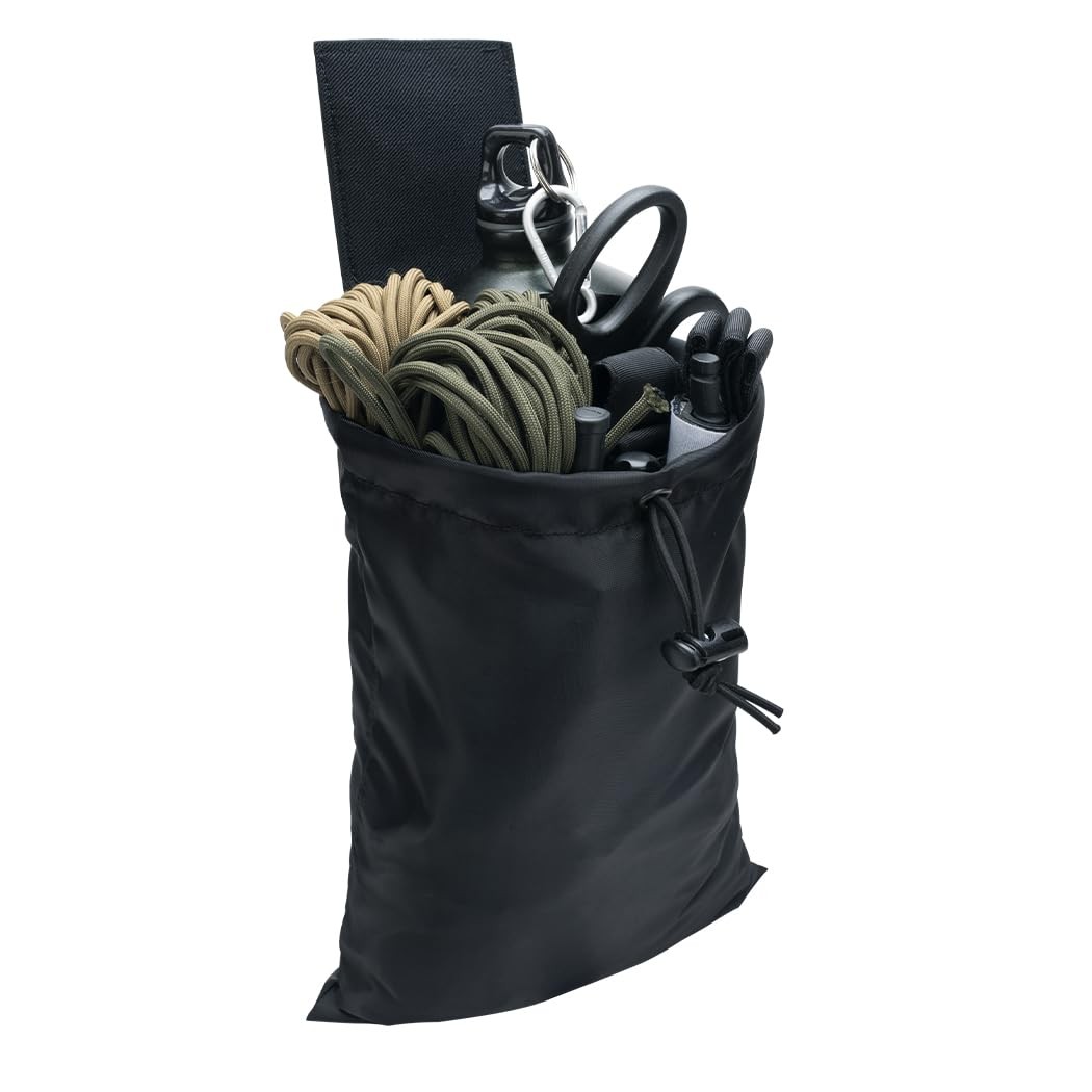 Tactical MOLLE Folding Dump Pouch Utility Tool Pouch Roll Up Quick-Release Ma...