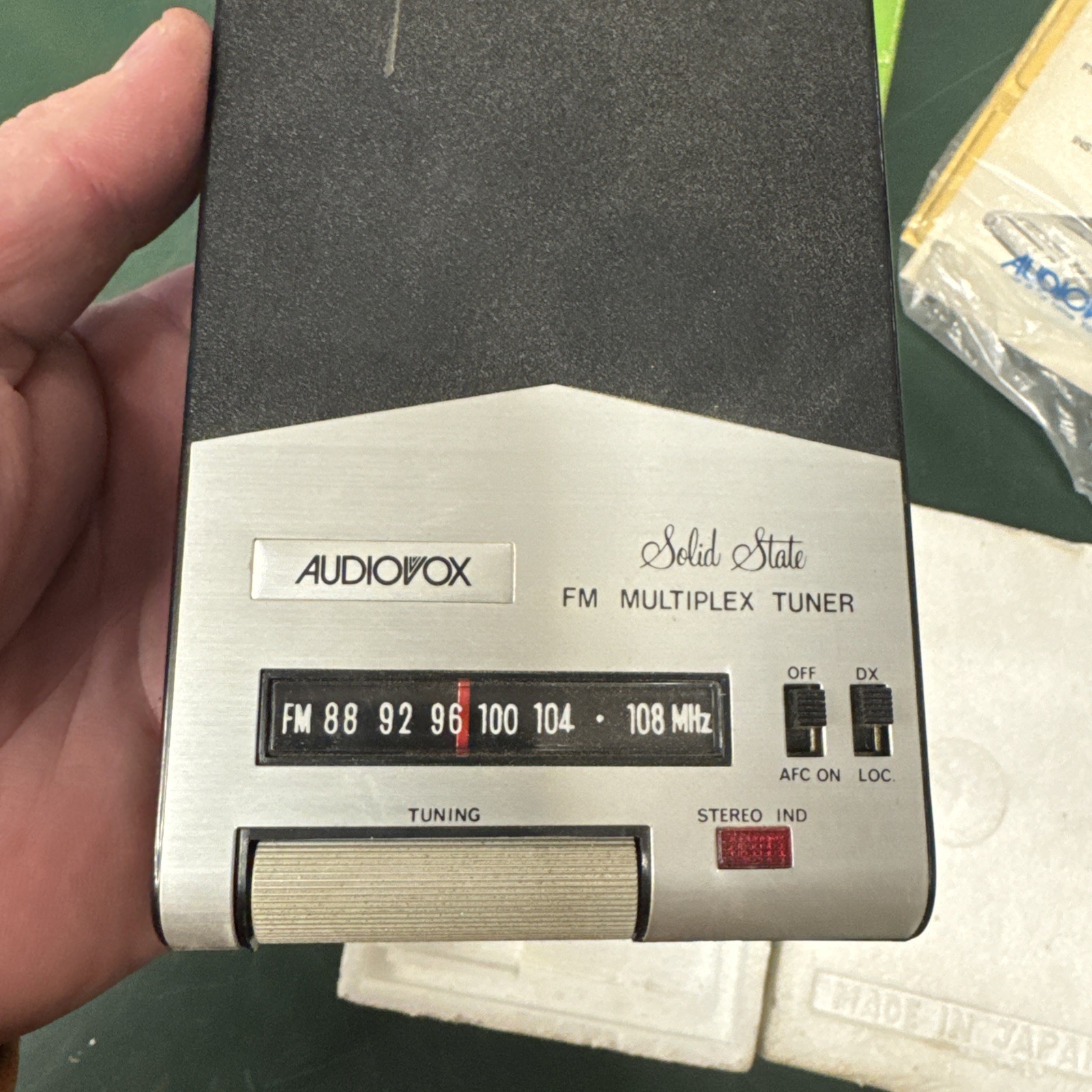 Vintage Audiovox Solid State FM Radio Multiplex Tuner Adapter For 8 Track Player