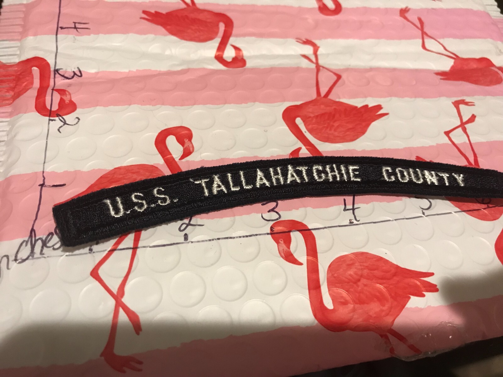 US NAVY SHOULDER STRIP TAB rocker Patch 10/27/23 USS Tallahatchie County