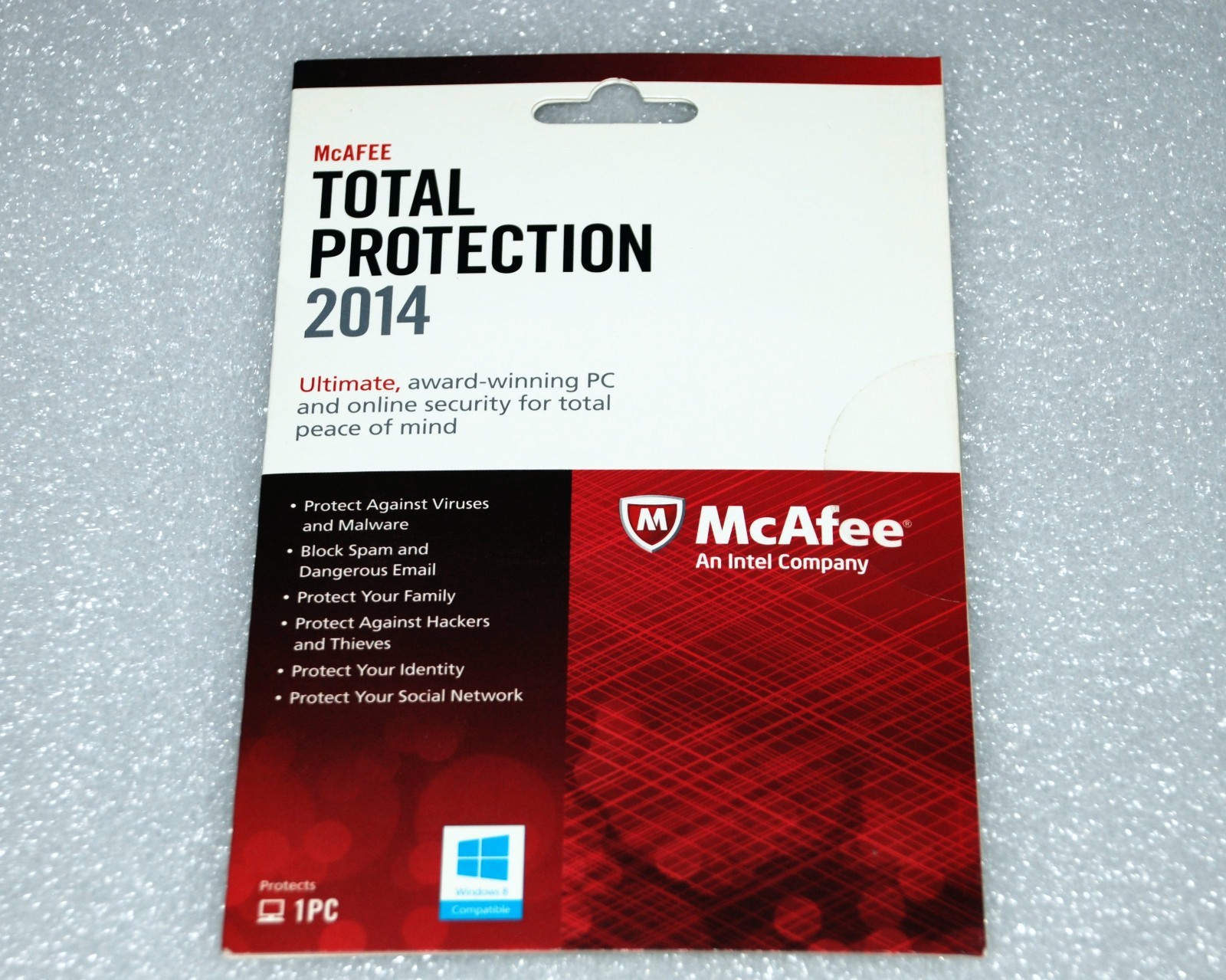NEW McAfee Total Protection 2014 - 1 PC *NO CD Drive Needed* SEALED
