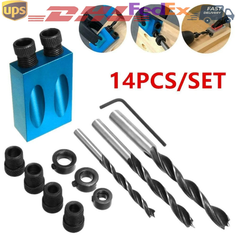 DIY Pocket Hole Jig Kit 850 Easy Drill System Woodworking Screw Drill Heavy Duty