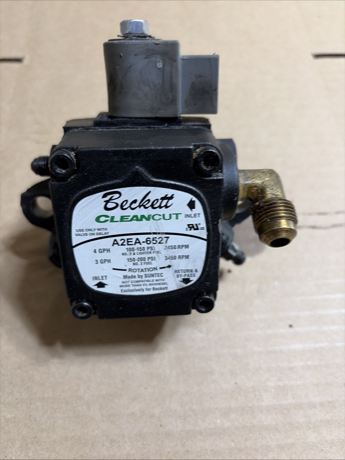 Beckett Cleancut Oil Pump 3450 RPM A2EA-6527