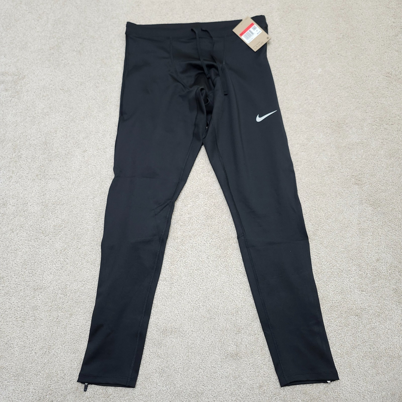 Nike Men Large Dri-Fit Challenger Running Tights Black CZ8830-010