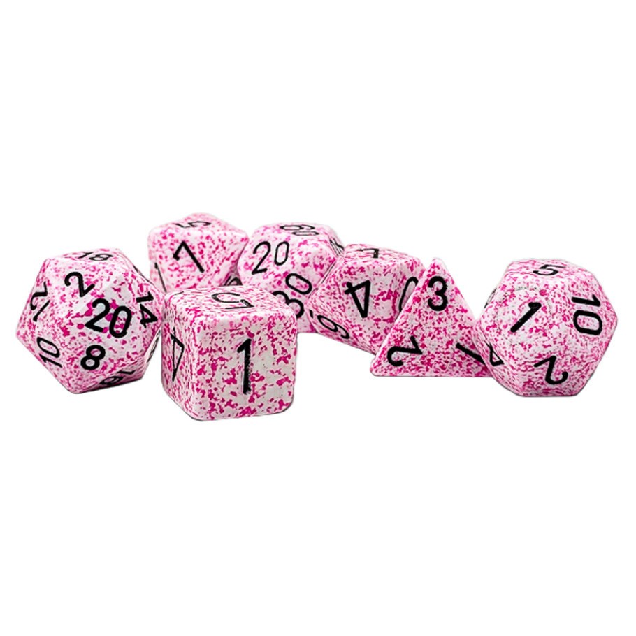 CHX25354 Chessex Manufacturing 7-Set Speckled: Pink