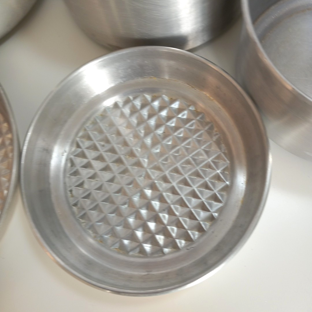 Vintage Mess Kit Aluminium Pots Camping Nesting Set 3