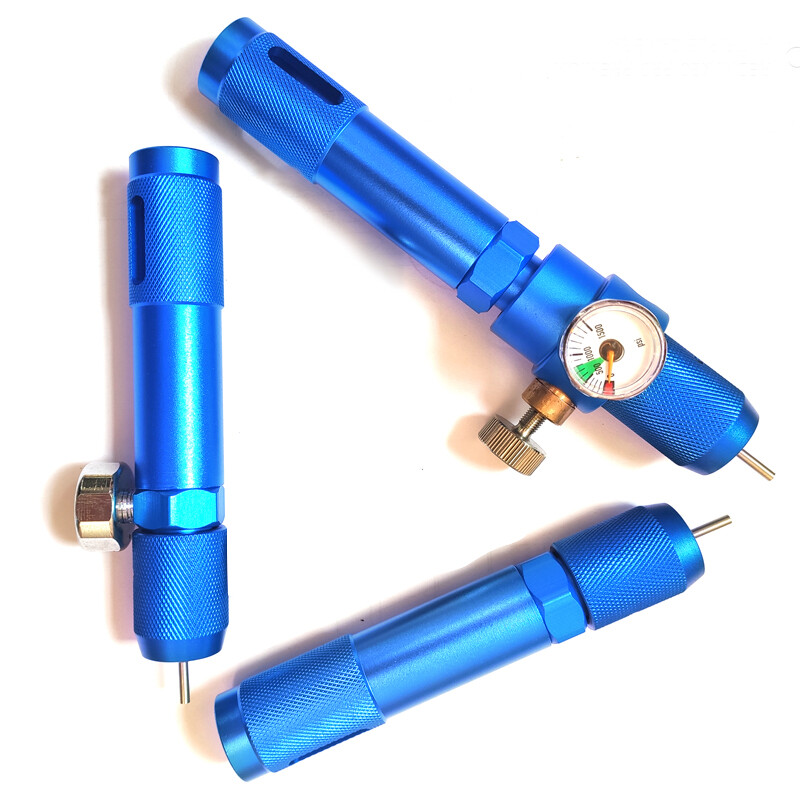12G Co2 Gas Refill CNC Charger With PSI Gauge Inflator Pump for 12g Cartridge