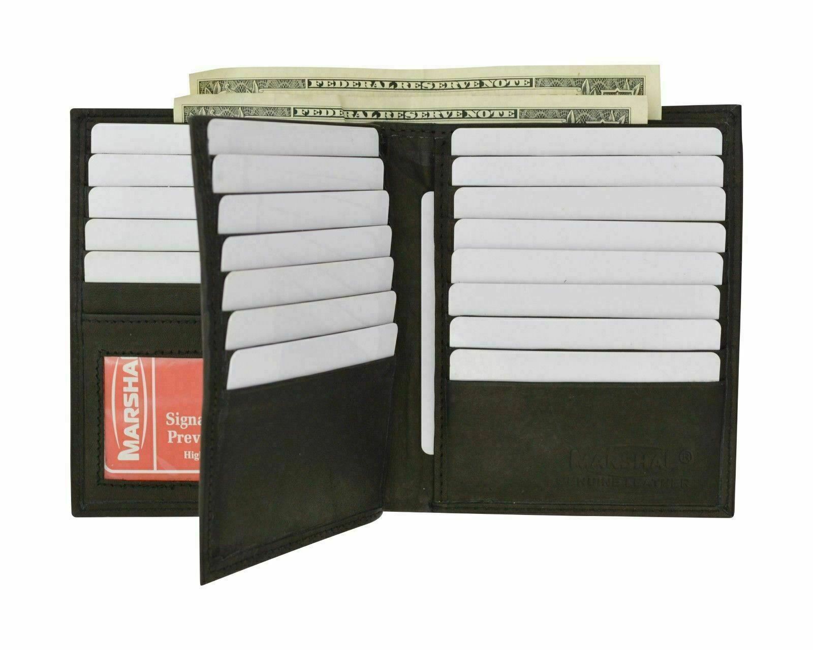 RFID Blocking Bifold Hipster Multi Credit Card ID Holder Wallet Premium Leather