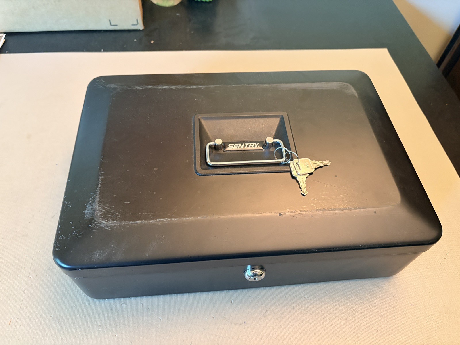Sentry Metal Money Safe with Key Lock and Two Keys