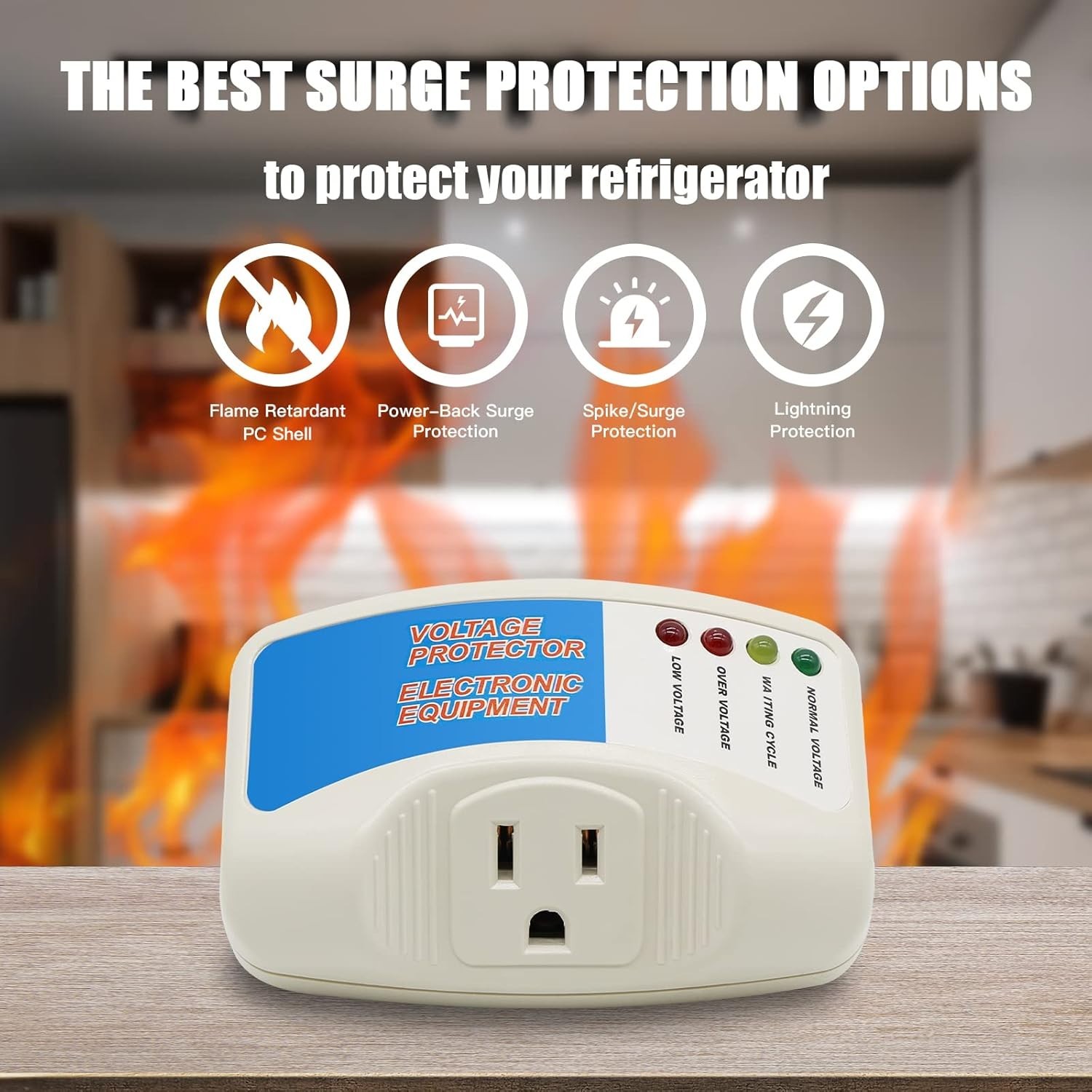 Surge Protector Home Appliance,Single Outlet Power Voltage Protector,Voltage ...
