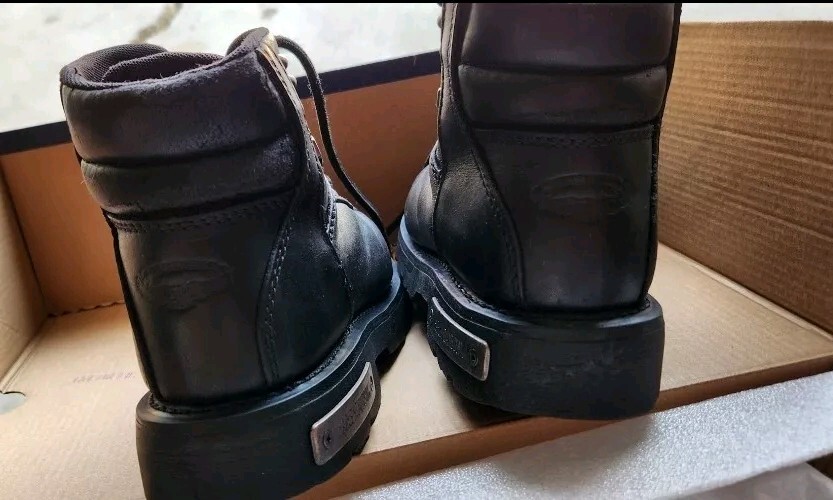 Harley Davidson D87065 Black Motorcycle Leather Boots Womens Sz. 7 -1/2