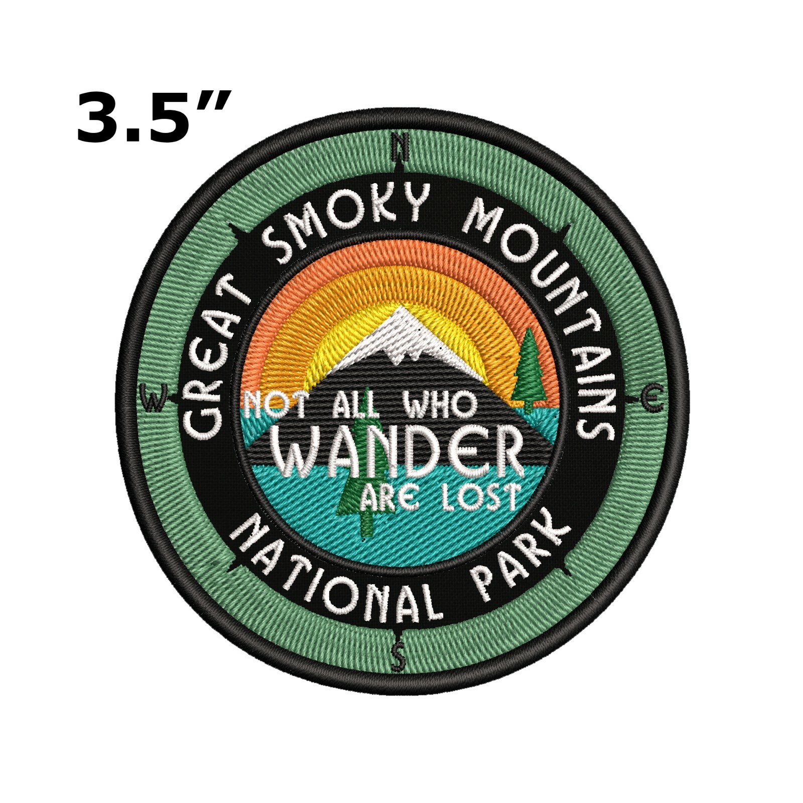 Great Smoky Mountains National Park Patch Iron-On Embroidered Applique Nature