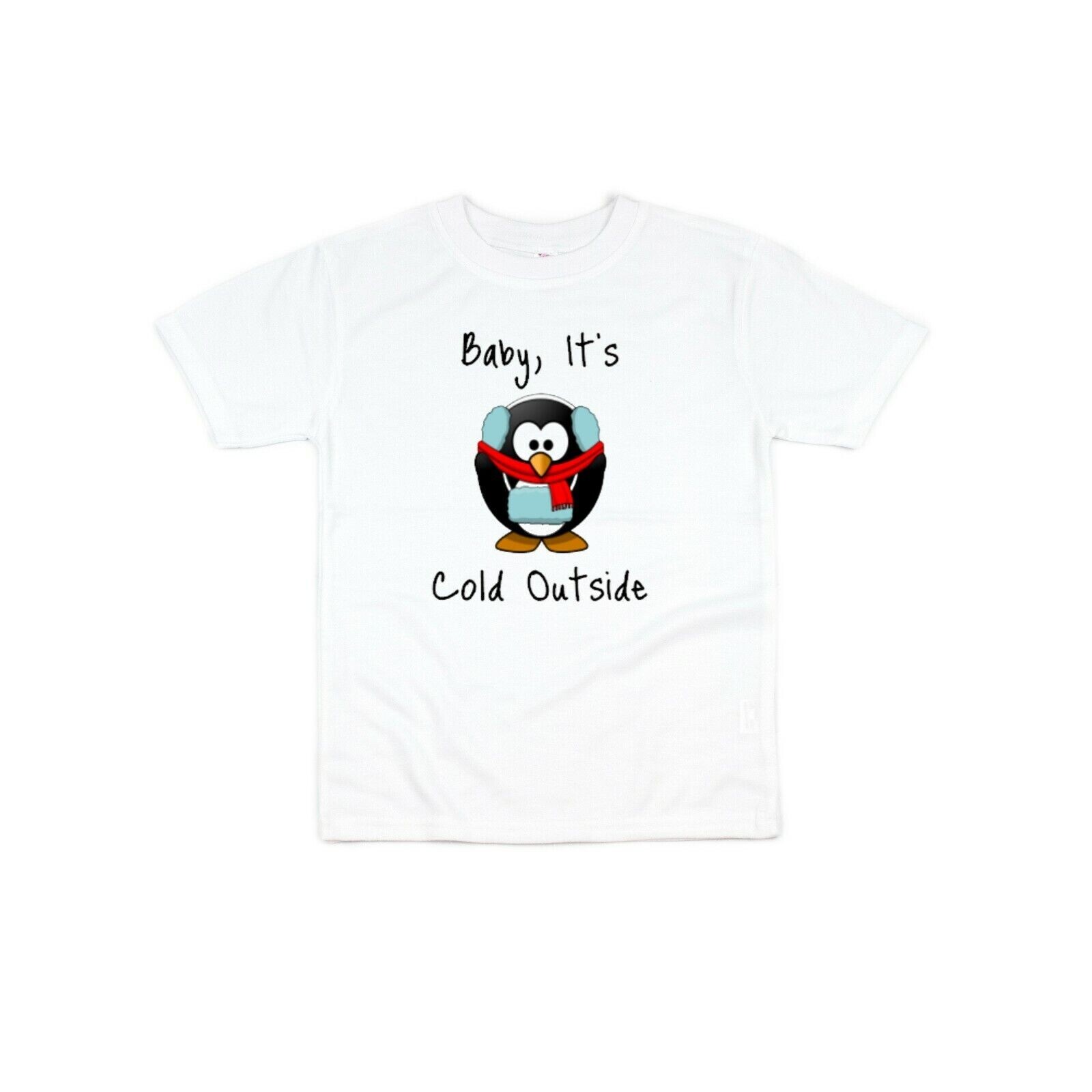 Baby It's Cold Outside Toddler Shirt - Laughing Giraffe - Size S - Penguin