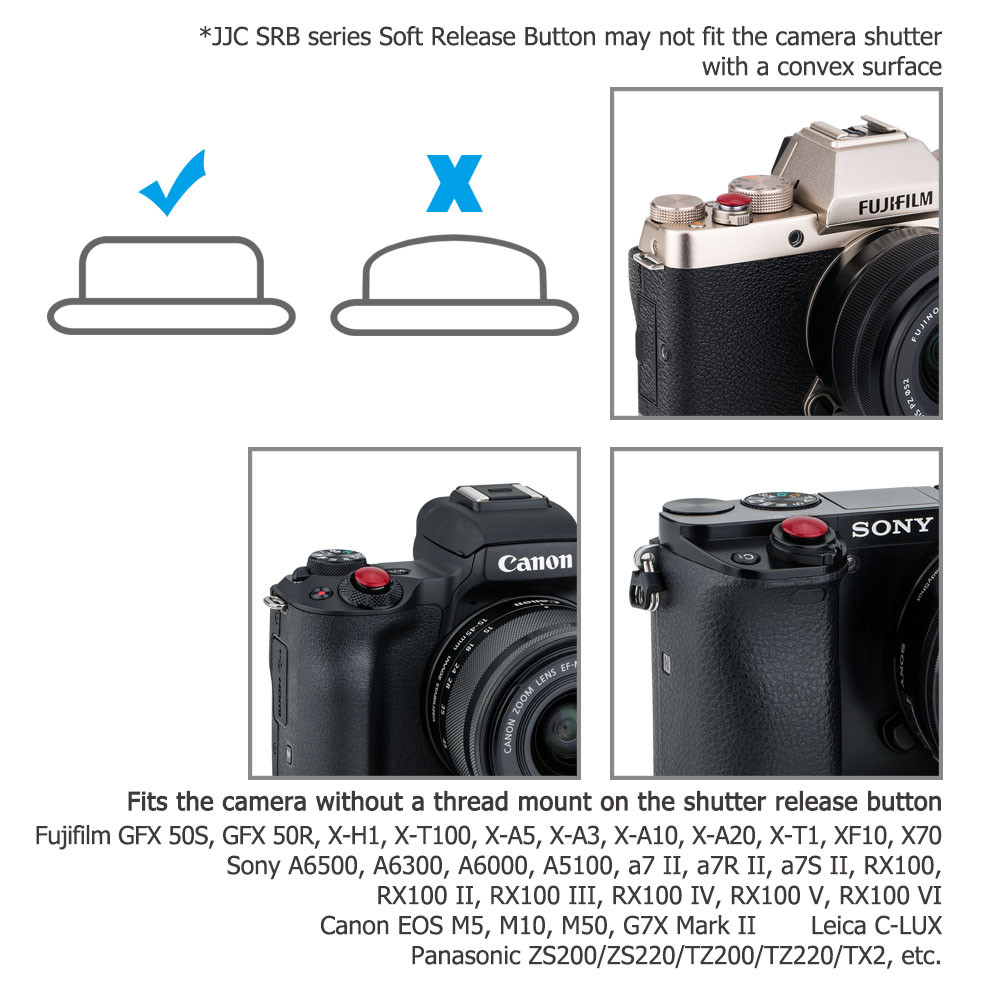 Soft Shutter Release Button for Sony A7 A7R A7S II A6500 A6400 RX100VI V A7CII