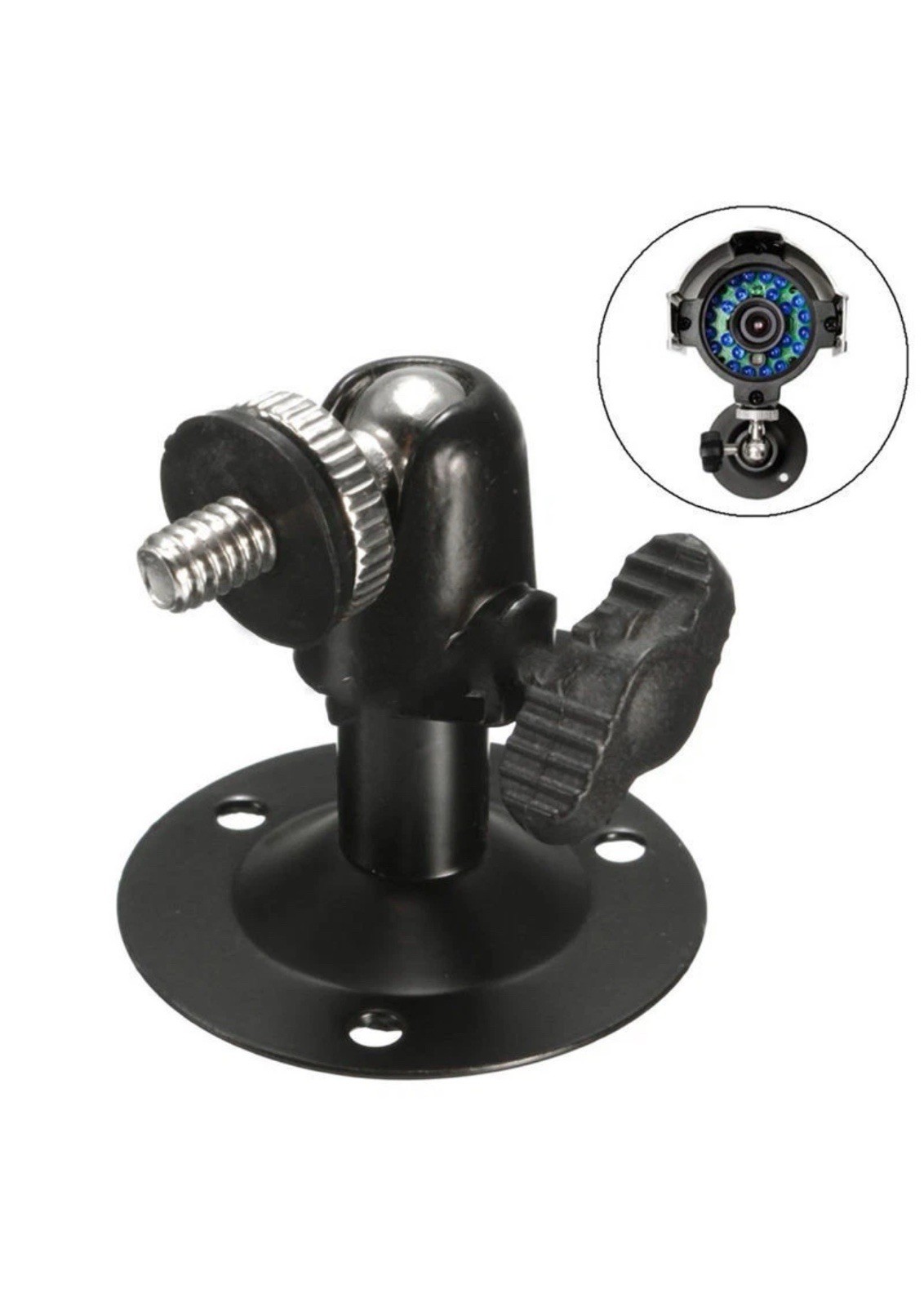 2x Black Wall Ceiling Metal Mount Bracket Stand Holder For CCTV Security Camera