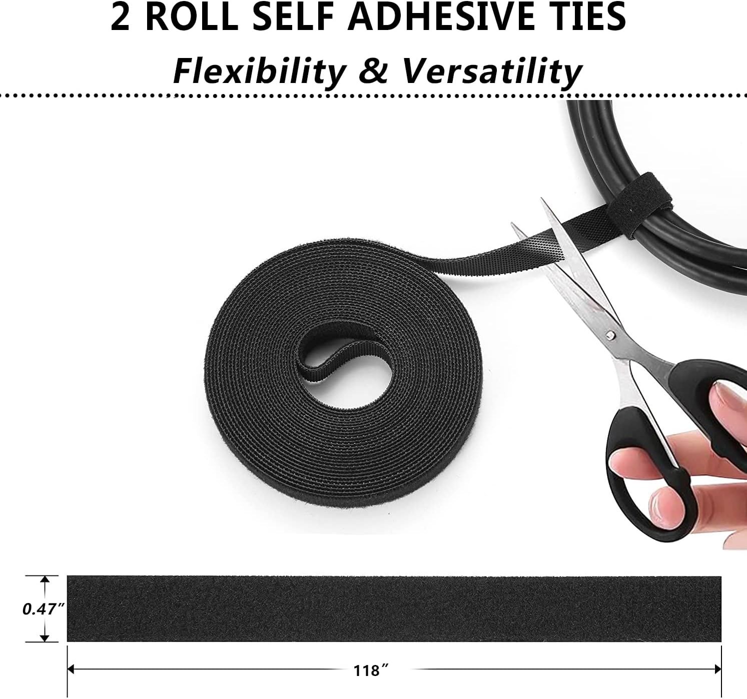 N NOROCME 192 PCS Cable Management Kit 4 Wire Organizer Sleeve,11 Cable Holder,3
