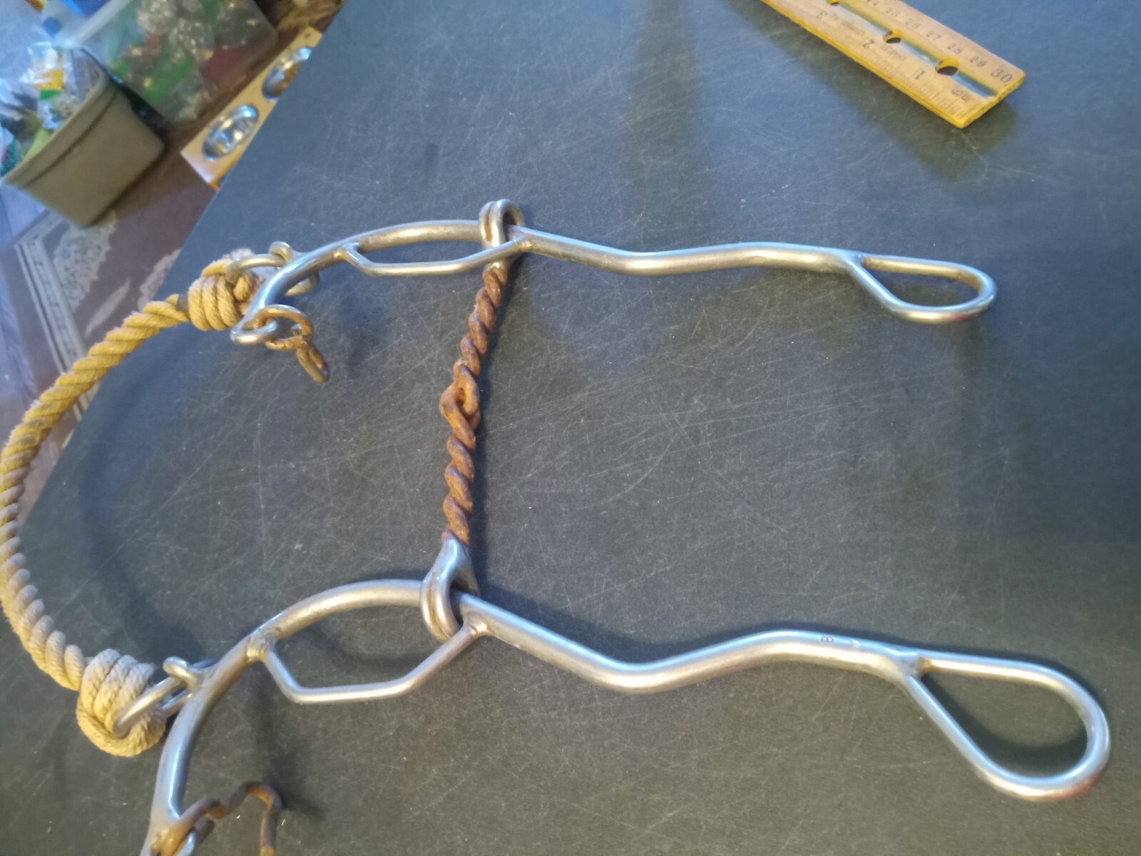 Rope nose combination gag bit twisted sweet iron mouth 5  in Bitmaster