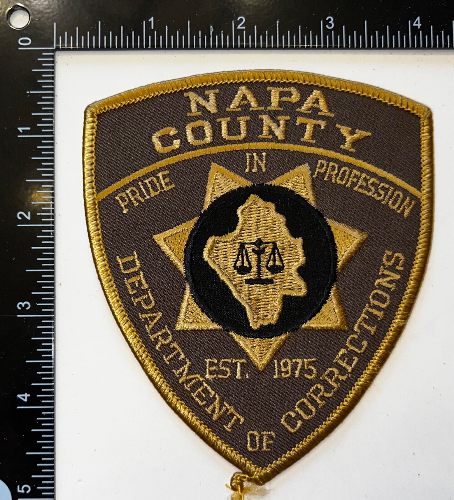 Napa County California CA Department of Corrections Police Patch