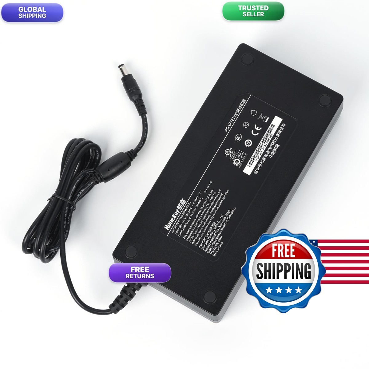 Fosi Audio 48V 10A Power Supply for ZA3, V3, V3 Mono, BT20A Pro, TB10D Amp