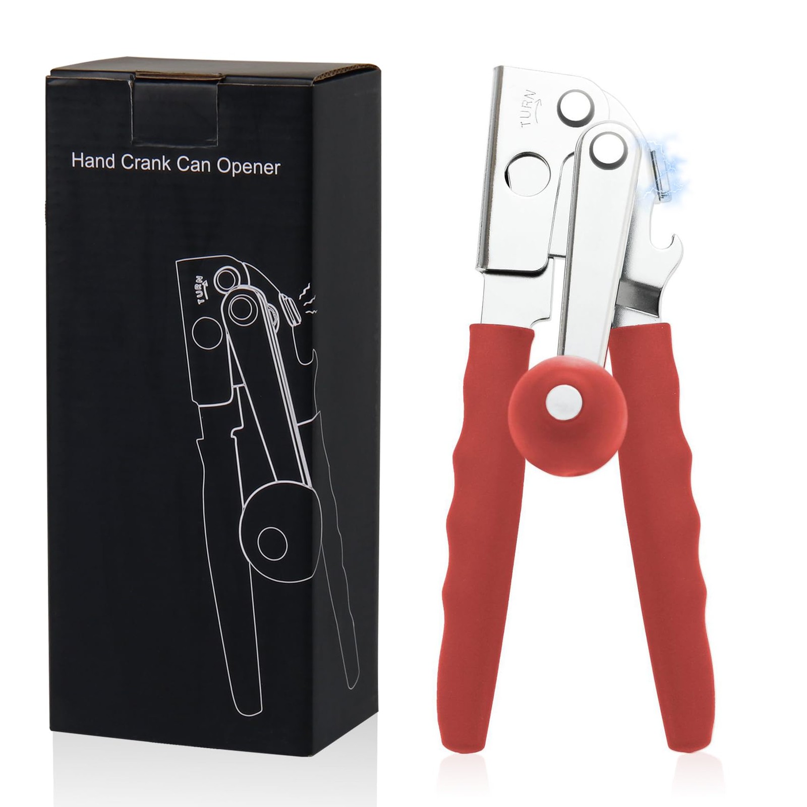 Commercial Can Opener, Stainless Steel Heavy Duty Manual Hand Crank Can Opene...