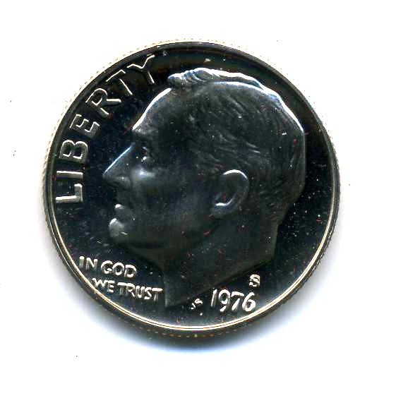 FDR 1976 S GEM BU PROOF ROOSEVELT DIME PR/PF BRILLIANT UNCIRCULATED COIN #7196