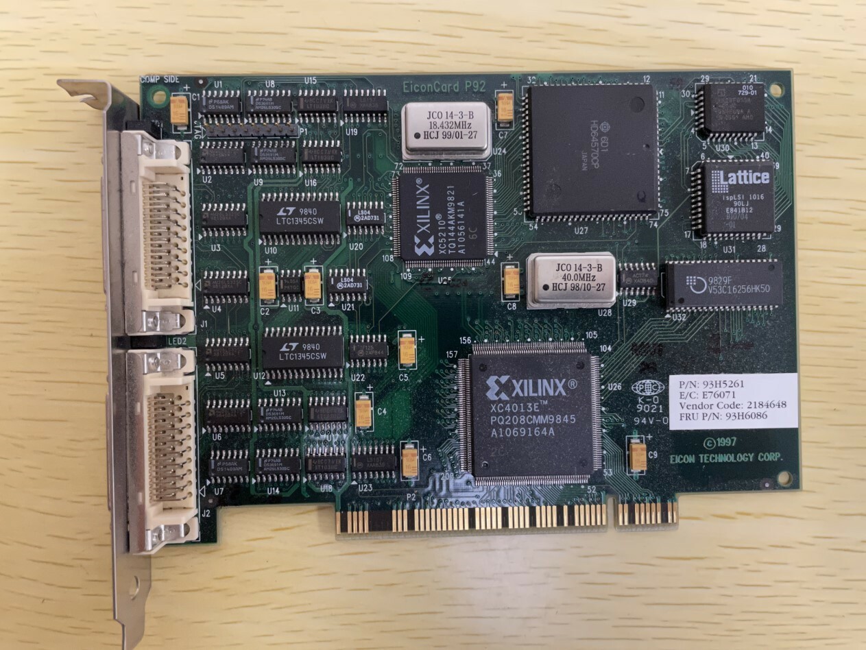 IBM Eicon 93H5261 93H6086 2-Port PCI Controller Card