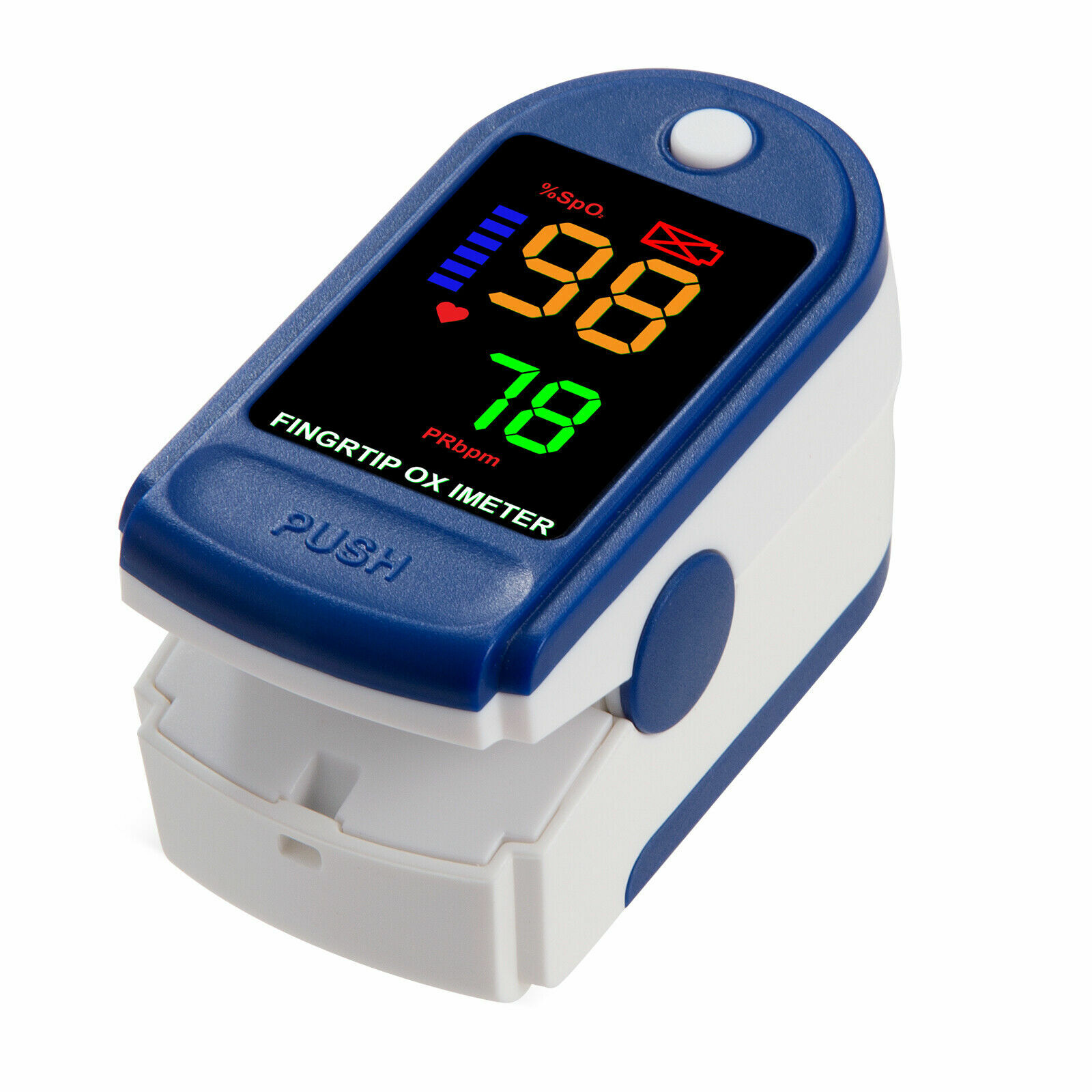 Finger Tip Pulse Oximeter Blood Oxygen Sensor tester SpO2 Heart Rate Monitor LED