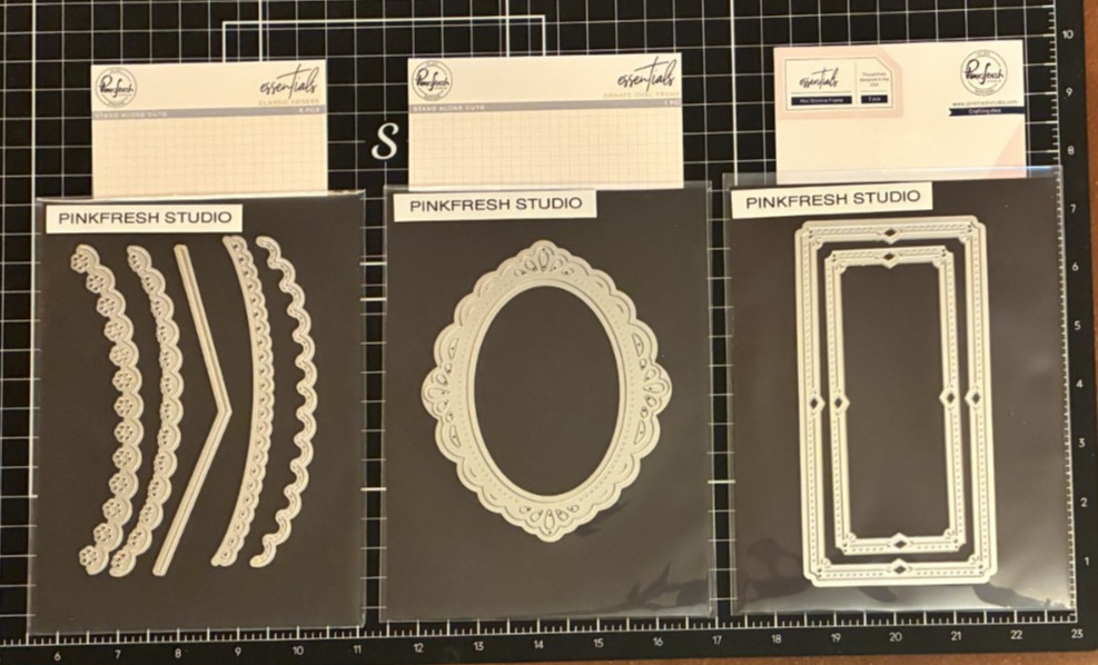Pinkfresh Studio CLASSIC EDGERS, MINI SLIMLINE FRAME or ORNATE OVAL Cutting Dies