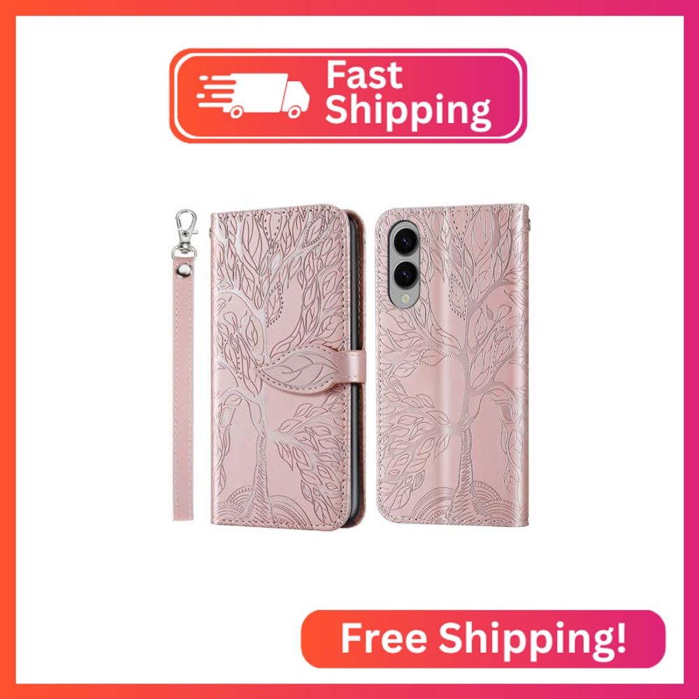 vxxliaxs Case for Samsung Galaxy S25 Edge, PU Leather Flip Shell with Card Slots