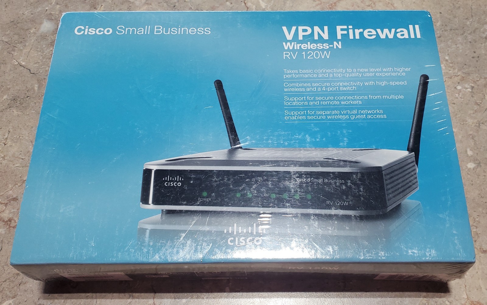 CISCO VPN FIREWALL - WIRELESS-N ROUTER  FOUR PORT  (  RV 120W )   802.11b/g/n