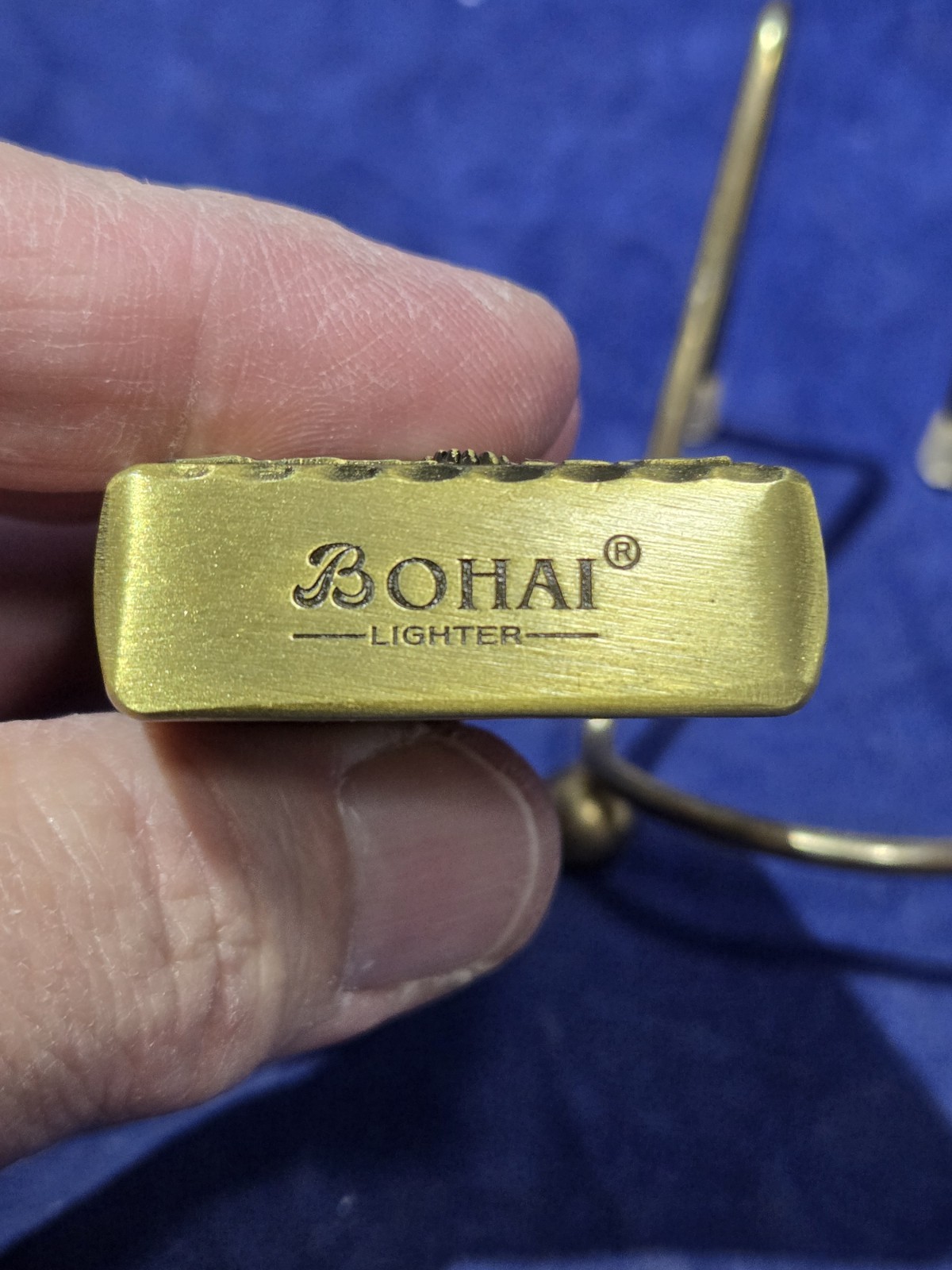 Bohai Embossed Gold Brass White Tiger Dragon Lighter Brand New