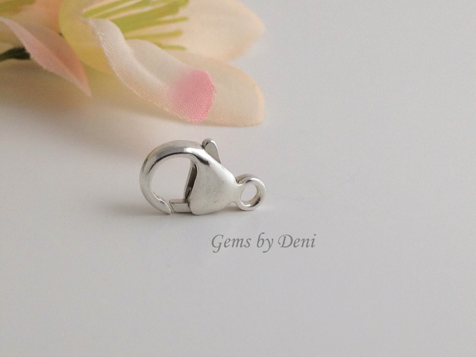 Solid Sterling Silver Crab Claw Clasp With Ring (11, 14, 17mm)