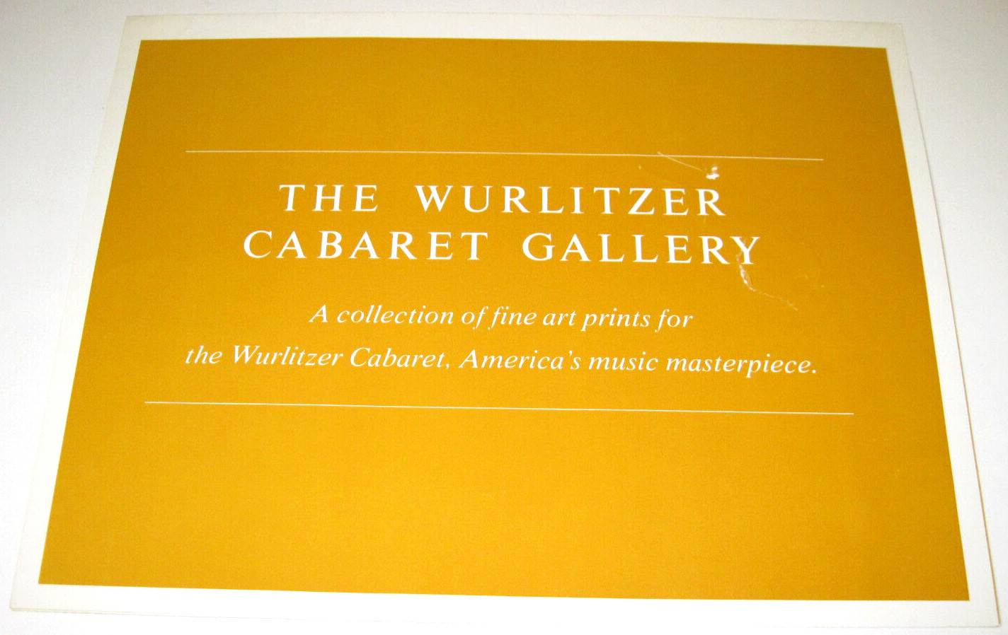 The Wurlitzer Cabaret Gallery Jukebox Arcade Flyer / Brochure / Ad / Foldout