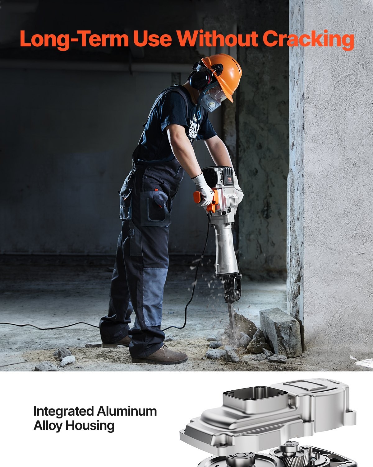VEVOR Demolition Jack Hammer,2100W Electric Jackhammer Heavy Duty,1650 BPM Indus