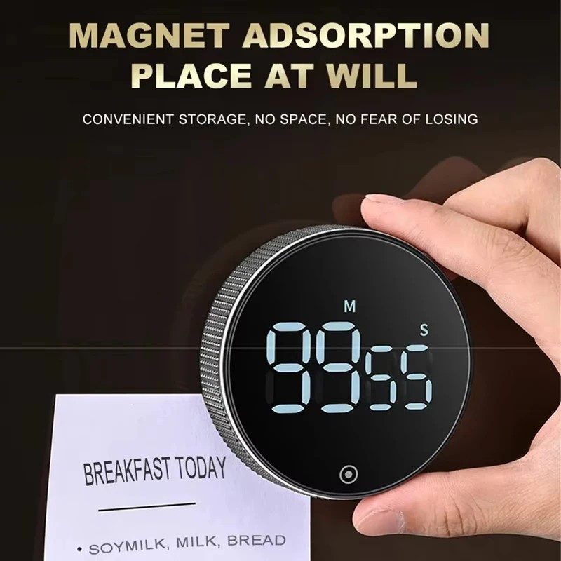 Magnetic Digital Kitchen Timer Rotary Countdown Cooking Timer Stopwatch