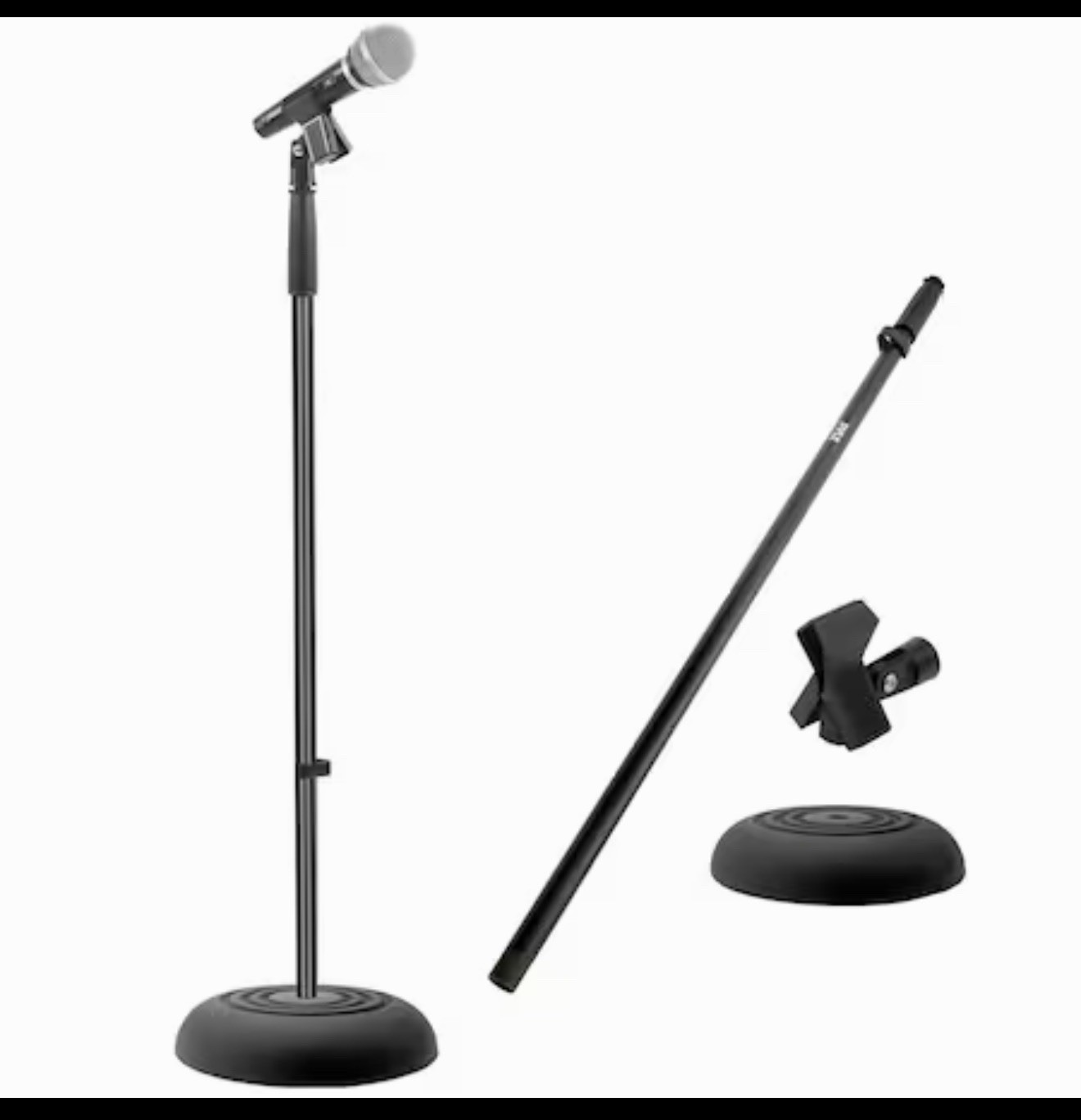 Pyle Steel Microphone Stand Black – 360 Degree Rotation PMKS5