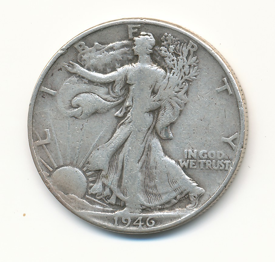 1946 P WALKING LIBERTY SILVER HALF DOLLAR