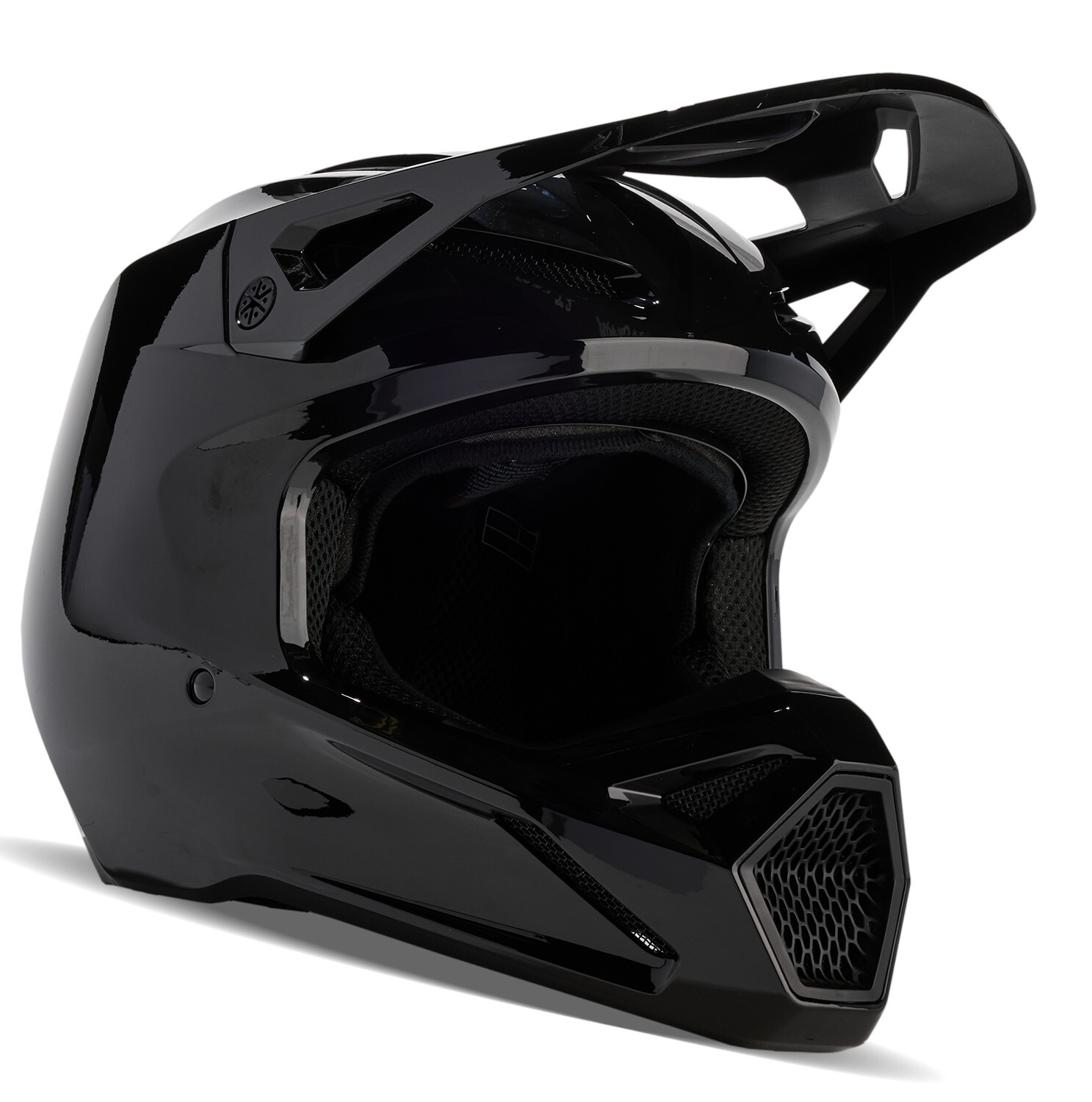 Fox Racing V1 Solid MX Offroad Helmet Black