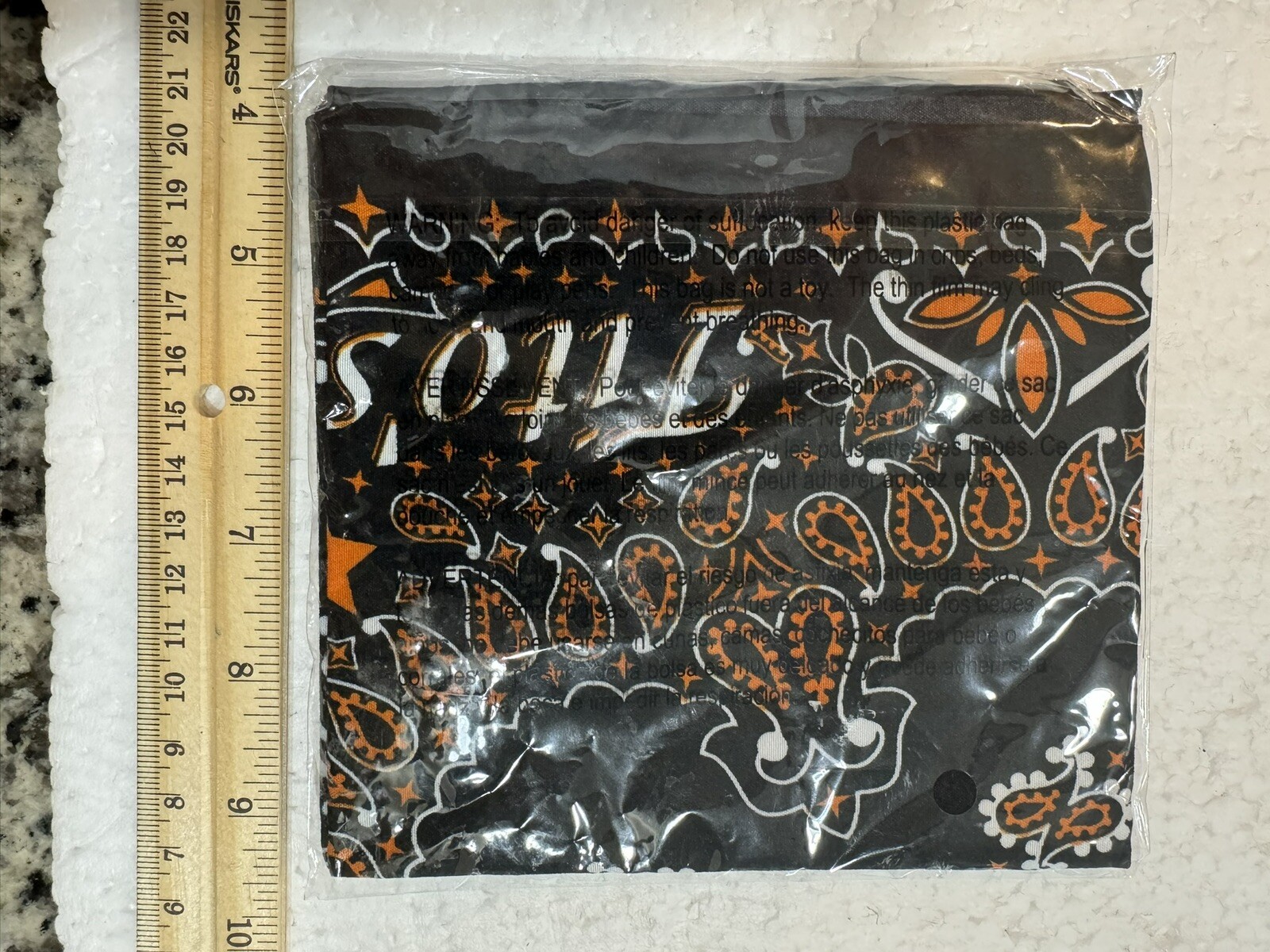 Tito's Handmade Vodka Promo Bandana Black & Orange Limited Edition Sealed