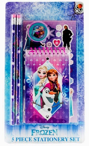 Disney Frozen Elsa Anna Olaf 5 Piece Stationery Set Stickers 2 Pencils Memopad