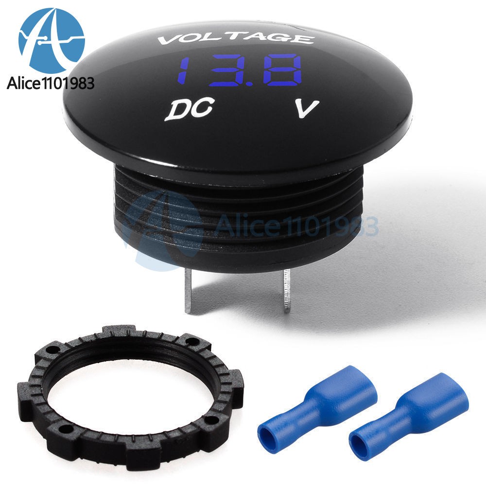 75PCS DC12V-24V LED Panel Digital Voltage Meter Display Voltmeter Motorcycle Car