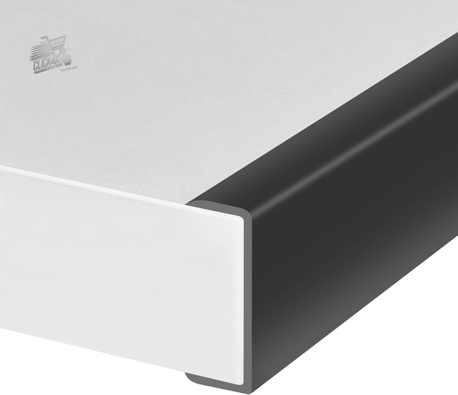 Rubber edge, 4.5 cm, self-adhesive, U-edge protection for wood, Flexib