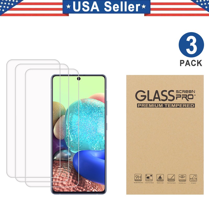 3PACK Tempered Glass Screen Protector For Samsung Galaxy A71 5G/UW