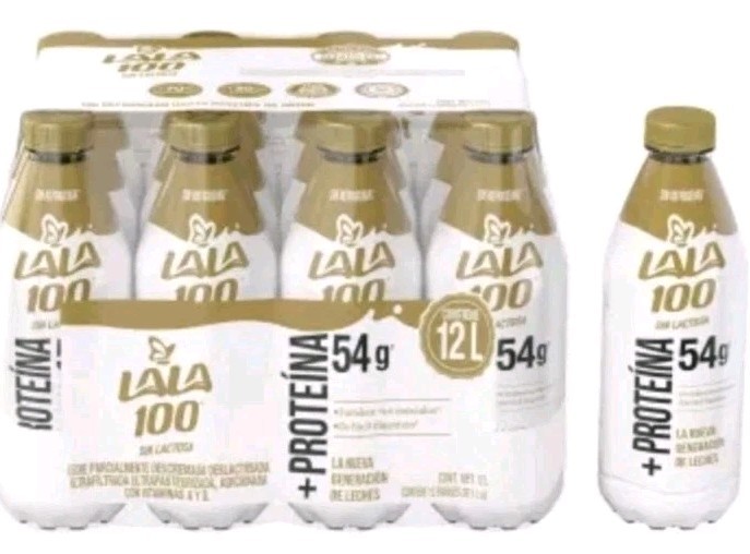 12 PACK  LECHE LALA 100 + PROTEINA  LACTOSE FREE  1 LITRO EACH ONE DOZEN ❗️