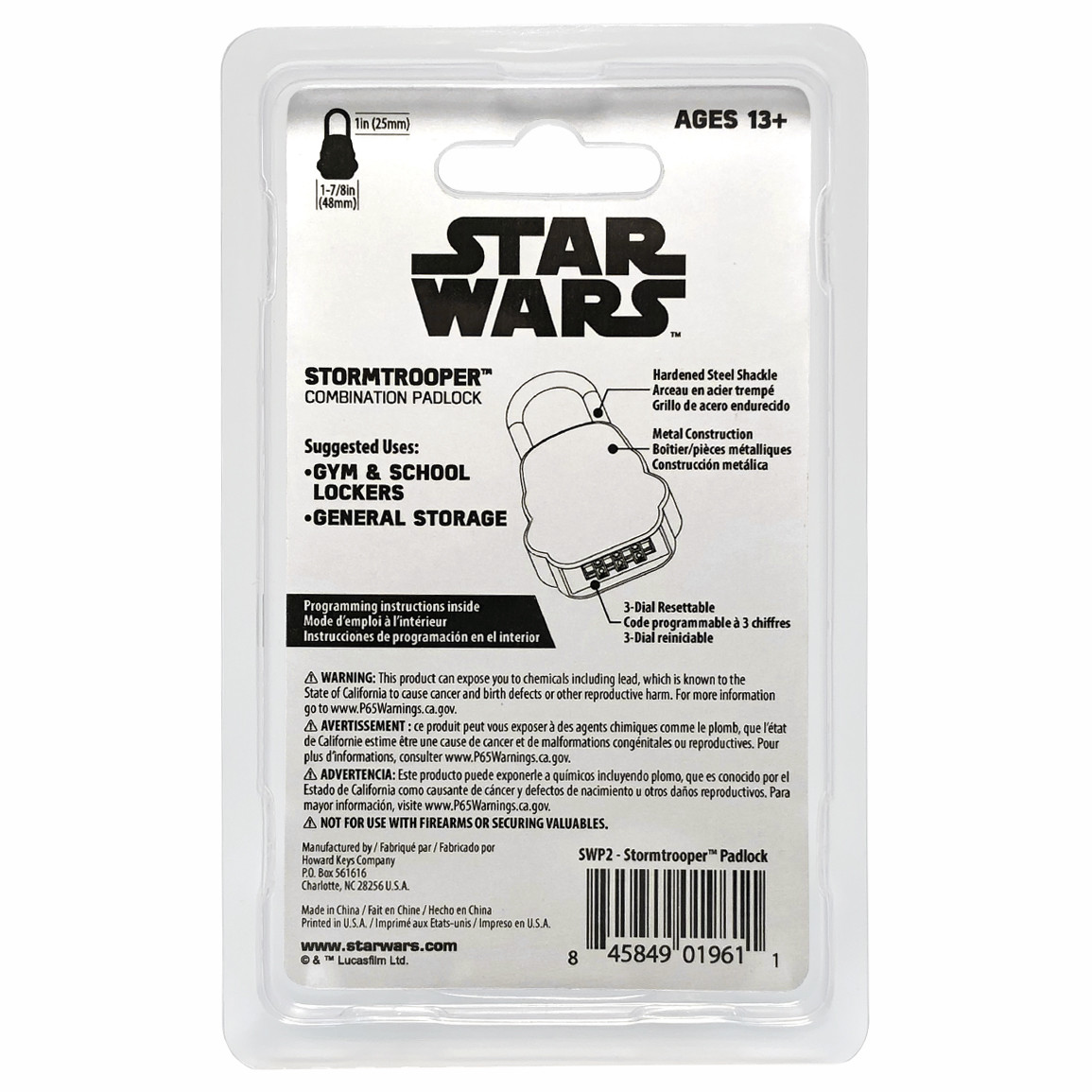 Star Wars Stormtrooper Combination Padlock