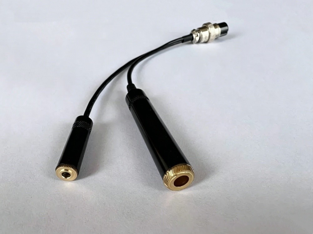 AD-1-I 8Pin Headset PTT Mic Adapter Cable For ICOM HF IC-7300 IC-751A IC-7610