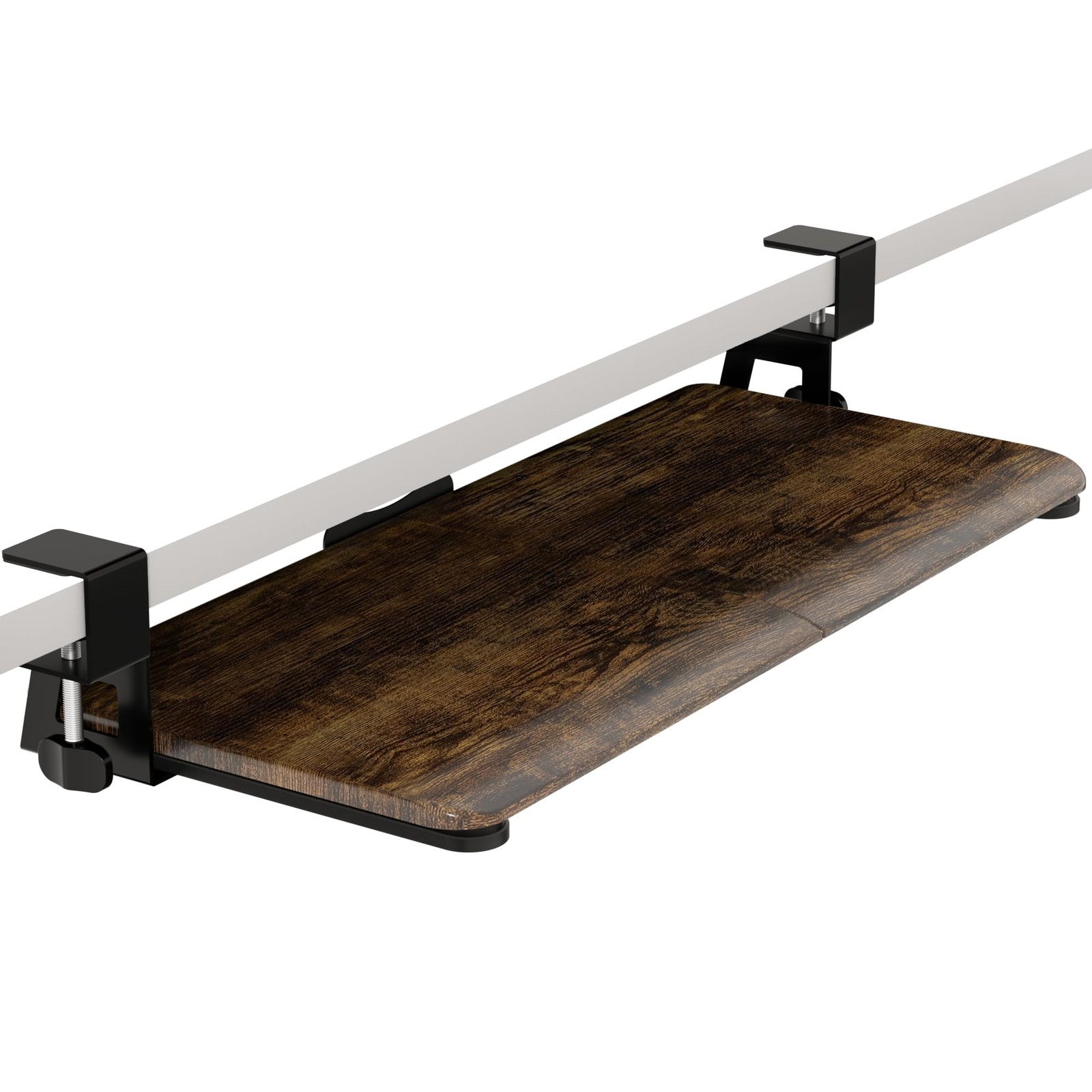 Keyboard Tray Under Desk, Pull Out Keyboard Tray with Clamp Mount, 25.6" (29....